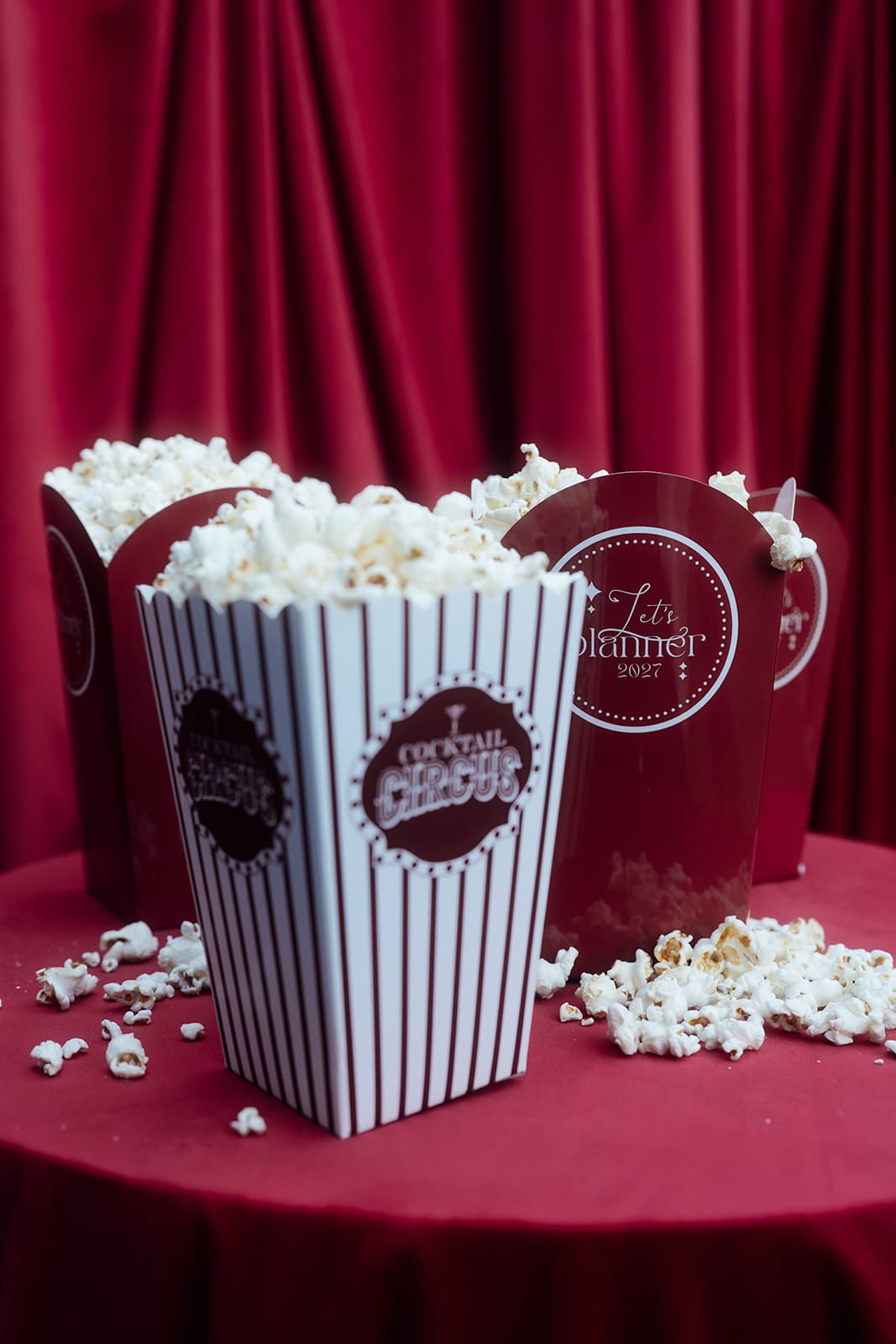 Popcorn e allestimento rosso Let's Planner